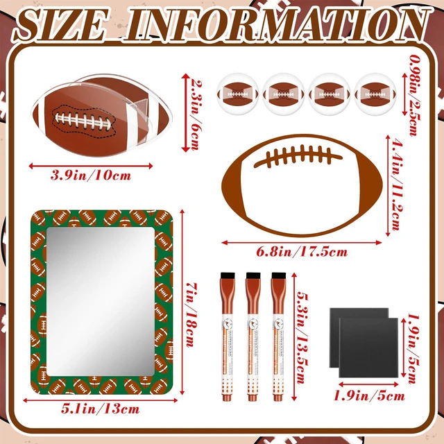 Alt view image 2 of 7 - 12 Pcs Locker Accessories Kit Rugby Themed Magnetic Whiteboard Mirror Pen Holder for Back to School Essentials Locker Decorations
