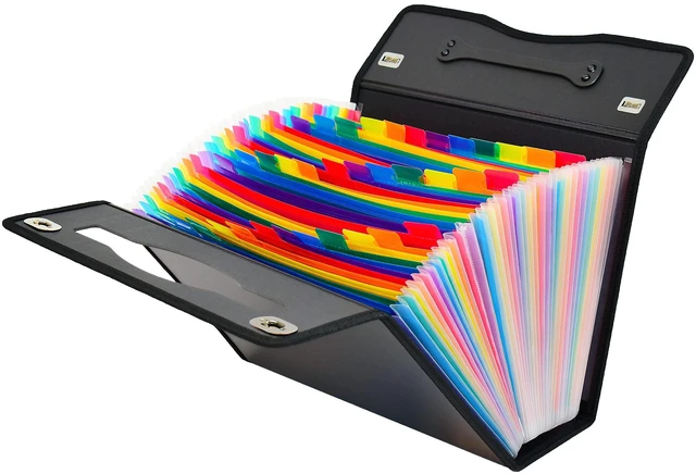 Alt view image 2 of 7 - Accordion File Folders with 36 Pockets Organizer for Document Paper Storage Folder Documents Expanding Binder Folio Pocket Receipt Filing Expandable Files Dividers Labels Letter Durable Handle
