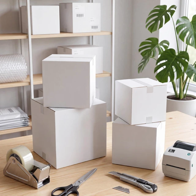 Alt view image 6 of 7 - Assorted Sizes Shipping Boxes 30 Pack (8x8x8, 6x6x6, 5x5x5), White Corrugated Cardboard Mailers, Each 10 PCS Small Boxes for Small Business Packaging, Shipping & Storage