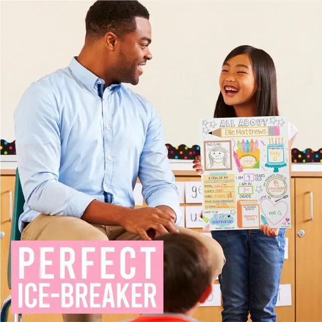 Alt view image 2 of 7 - 20 All About Me Posters Elementary Classroom Decor, Star Student Poster 100 Days of School Items, Student of the Week Poster Elementary Classroom Must Haves, End of School Year Teacher Supplies
