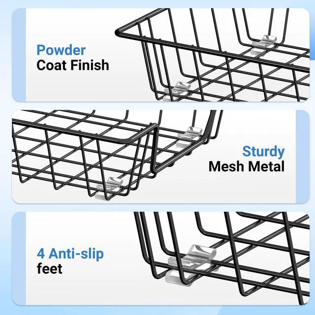 Alt view image 3 of 7 - A4 Letter Magazine Desk File Storage Tray Organizer Bin (6)