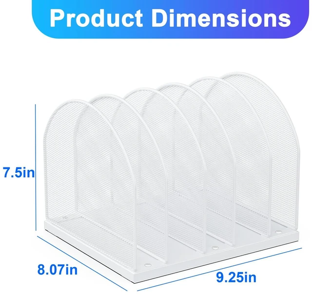 Alt view image 3 of 7 - Desktop File Organizer with 5 Compartments Desk Organizer Paper Organizer for Desk Workspace Organizers for Office Supplies (White)