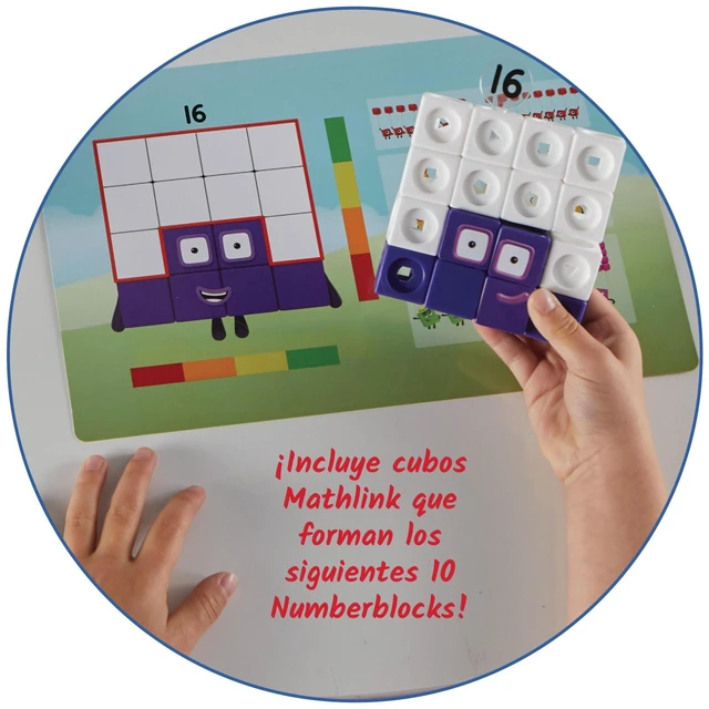 Alt view image 2 of 7 - MathLink Cubes Numberblocks 11-20 Activity Set, Ages 3+ 30 Preschool Learning Activities, Counting Blocks, Linking Cubes, Educational Toys for Kids, Math Manipulatives Kindergarten