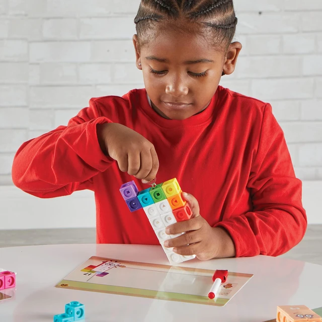 Alt view image 4 of 7 - MathLink Cubes Numberblocks 11-20 Activity Set, Ages 3+ 30 Preschool Learning Activities, Counting Blocks, Linking Cubes, Educational Toys for Kids, Math Manipulatives Kindergarten