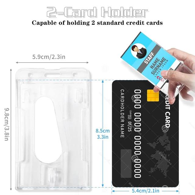 Alt view image 6 of 7 - Heavy Duty Retractable Lanyard - Breakaway Lanyards for ID Badges Keys, Retractable Keychain with Upgraded Carabiner, Key Ring, and 2-Card Thumb-Slot Badge Holder, 8 oz Retraction