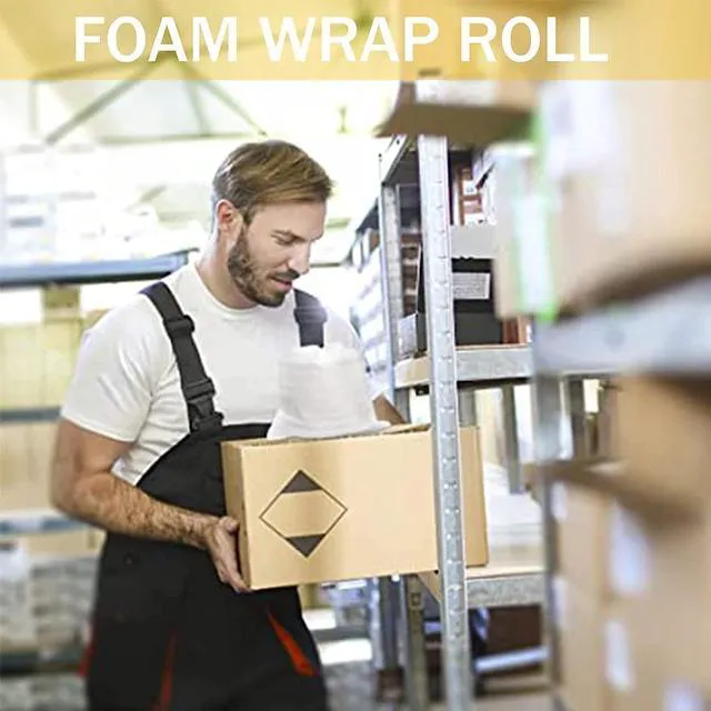 Alt view image 5 of 6 - 12"x 100' Foam Wrap Rolls for Moving Packing Foam Roll Packing Materials Shipping Packing Moving Supplies, Thick Cushion Packaging Wraps for Protect Glasses,Fragile Items,Dishes
