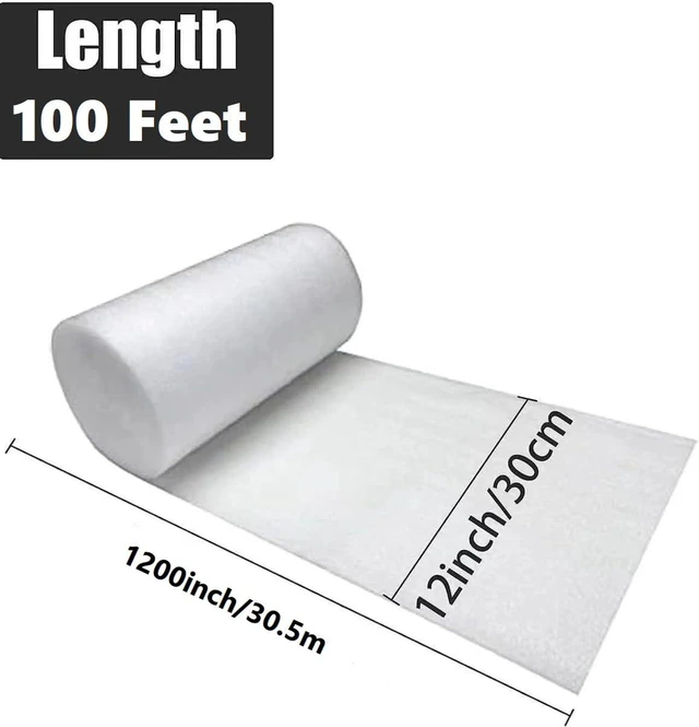 Alt view image 2 of 6 - 12"x 100' Foam Wrap Rolls for Moving Packing Foam Roll Packing Materials Shipping Packing Moving Supplies, Thick Cushion Packaging Wraps for Protect Glasses,Fragile Items,Dishes