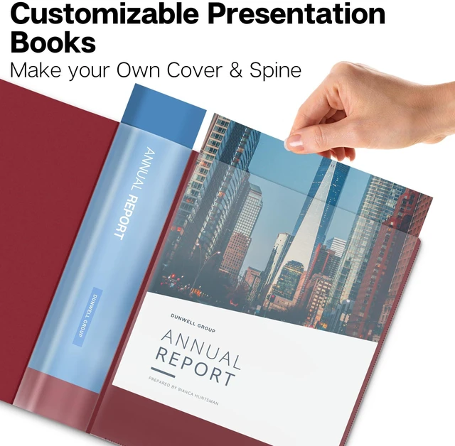 Alt view image 3 of 7 - Presentation Binder 60-Pocket, Displays 120 Pages, 8.5x11 Portfolio Binder with Plastic Sleeves, Storage and Organizer for Documents, Photos, Kids Artwork, Projects, Recipes (Ruby)
