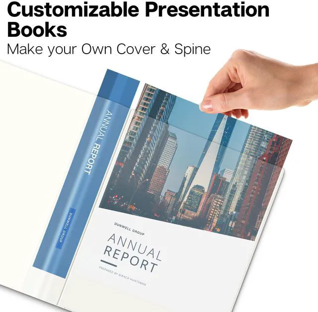 Alt view image 2 of 7 - Presentation Binder 60-Pocket, Displays 120 Pages, 8.5x11 Portfolio Binder with Plastic Sleeves, Storage and Organizer for Documents, Photos, Kids Artwork, Projects, Recipes (Ivory)