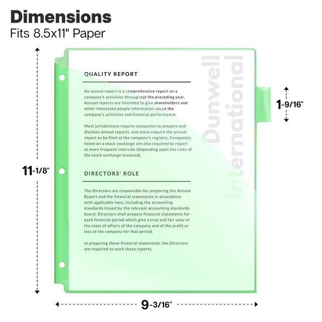 Alt view image 7 of 7 - 2-Pocket 8-Tab Dividers for 3-Ring Binders, 3 Sets, 24 Counts 8 Insertable Tabs, 5 Assorted Colors, Pocket Binder Dividers, Tear-Resistant Acid-Free Poly