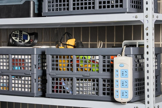 Alt view image 5 of 7 - 3-Pack Plastic Collapsible Storage Crates-30L,Foldable Plastic Crates for Storage (Gray)