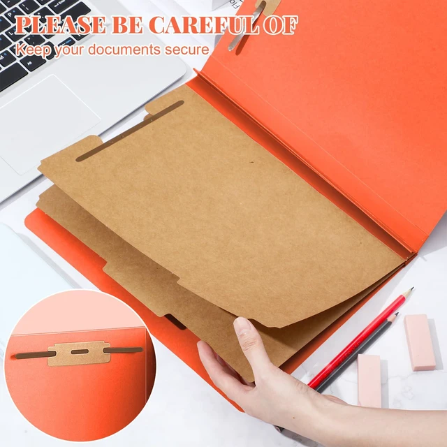 Alt view image 4 of 6 - 12 Pcs Classification Folders Letter Size Bulk, Orange