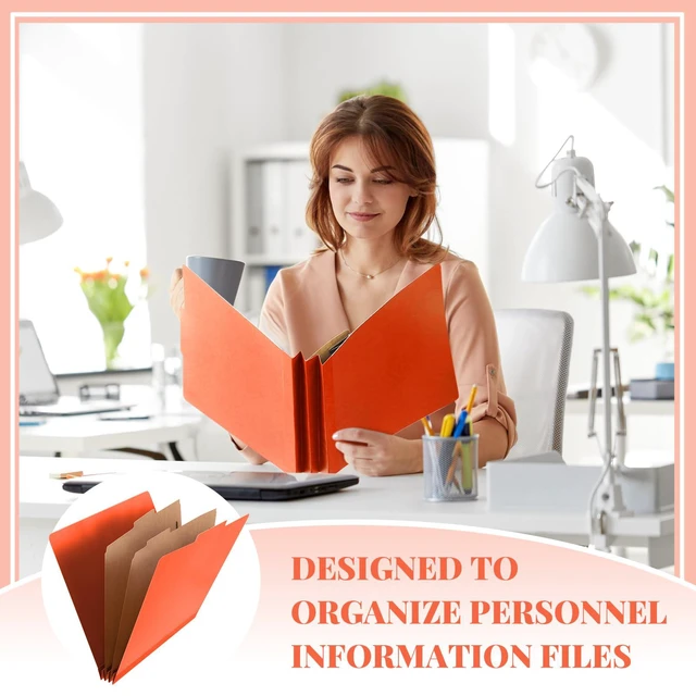 Alt view image 5 of 6 - 12 Pcs Classification Folders Letter Size Bulk, Orange
