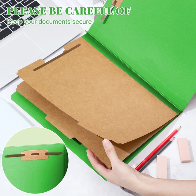 Alt view image 4 of 6 - 12 Pcs Classification Folders Letter Size Bulk, Green