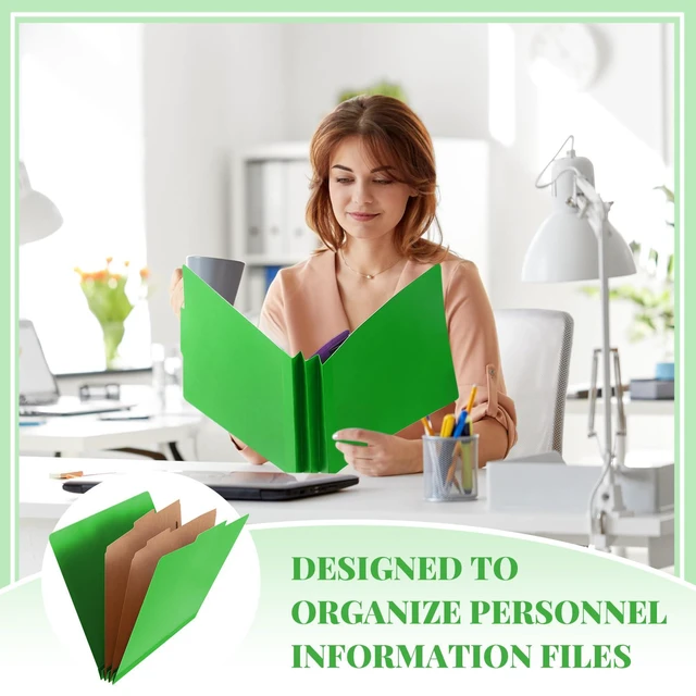 Alt view image 6 of 6 - 12 Pcs Classification Folders Letter Size Bulk, Green