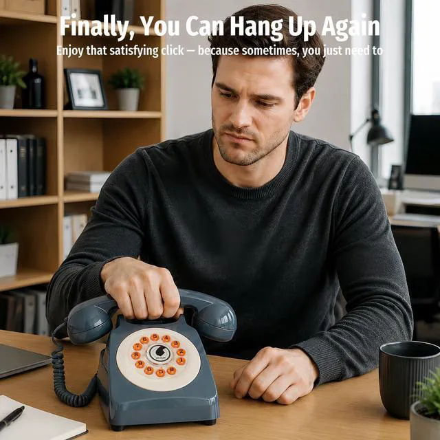 Alt view image 5 of 7 - Bluetooth Landline Phone with Handset and Speakerphone, Retro Bluetooth Home Phone, Classic Bluetooth Desk Phone, Cordless Bluetooth Telephone with USB Rechargeable