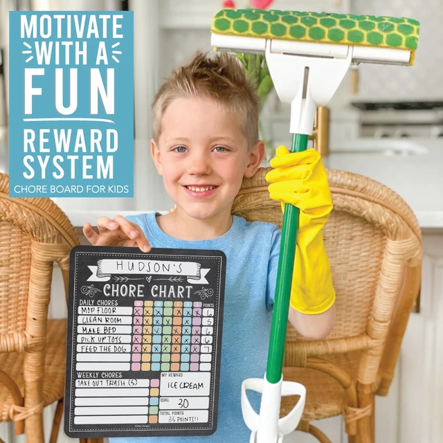 Alt view image 7 of 7 - Magnetic Chore Chart for Kids Multiple Kids Chore Board for Home and School Chalk Vintage Dry Erase Behavior Chart for Kid at Home, Weekly and Daily Responsibility Task Tracker for Teens and Adults