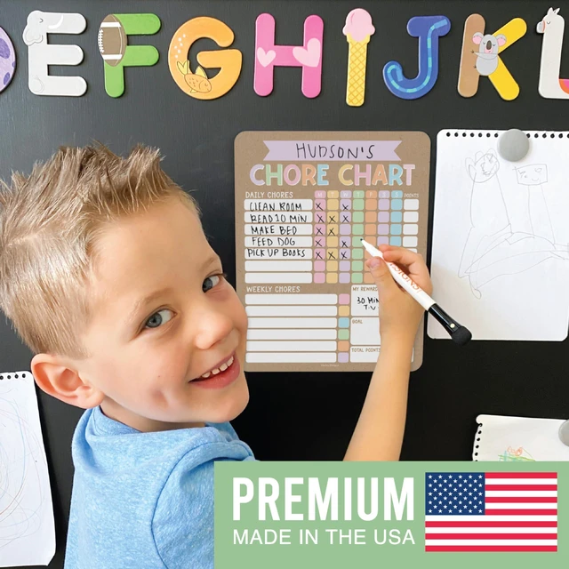 Alt view image 5 of 7 - Magnetic Chore Chart for Kids Multiple Kids Chore Board for Home and School Kraft Colorful Dry Erase Behavior Chart for Kid at Home, Weekly and Daily Responsibility Task Tracker for Teens and Adults