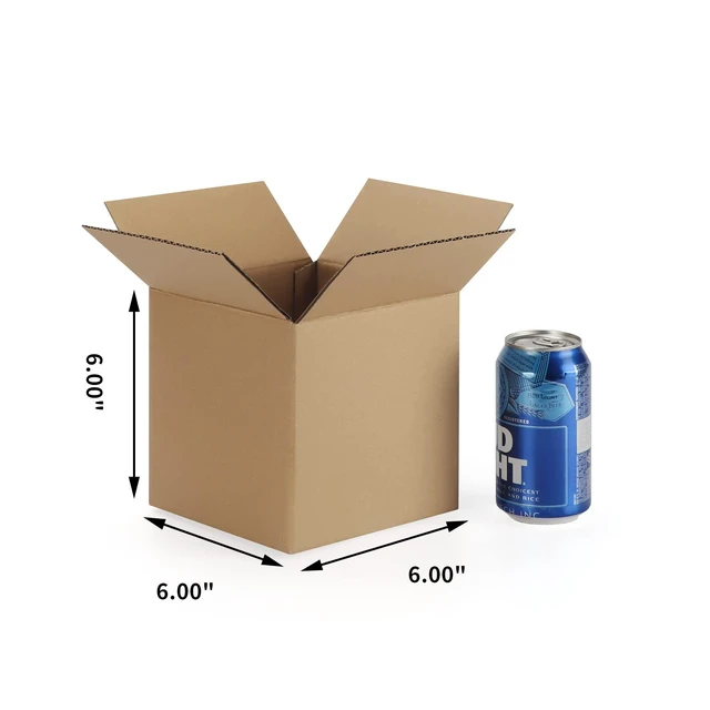 Alt view image 2 of 7 - 6x6x6 Shipping Boxes Set of 25, Cardboard Corrugated Mailing Box for Packaging Corrugated Cardboard Boxes for Small Business, Easy Assemble for Shipping Packing Mailing Bulk