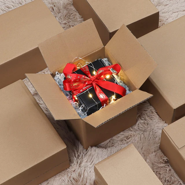 Alt view image 5 of 7 - 6x6x6 Shipping Boxes Set of 25, Cardboard Corrugated Mailing Box for Packaging Corrugated Cardboard Boxes for Small Business, Easy Assemble for Shipping Packing Mailing Bulk