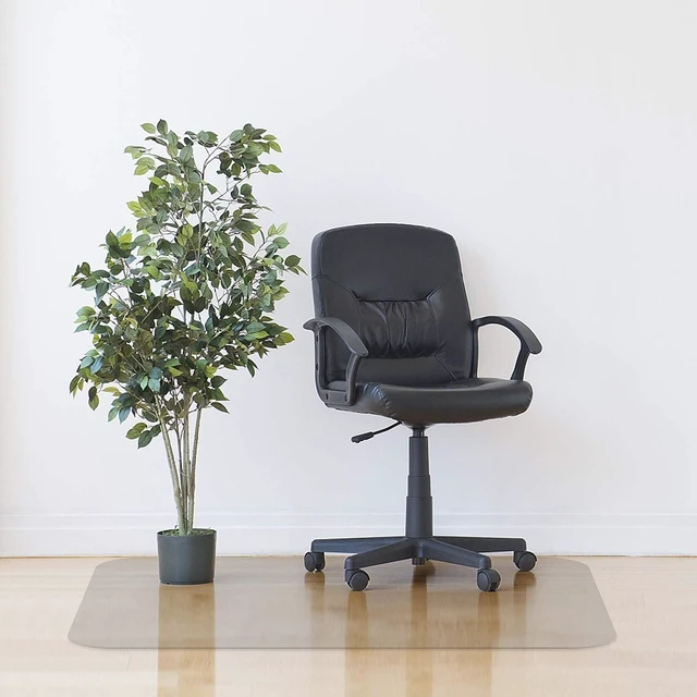 Alt view image 7 of 7 - Large Office Chair Mat for Hard Floors 36" X 55", Clear PVC Chair Mat Durable Plastic Floor Protector Mat for Home and Office use, Scratch-Resistant, Smooth Rolling (36" X 55" Rectangle)