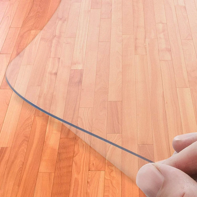 Alt view image 6 of 6 - Office Chair Mat for Hardwood Floor Clear Chair Mat for Easy Glide Floors Protector for Under Desk Chairs Mat Plastic Floors Mats for Office Chairs(51" x 63" for Hard Floor)