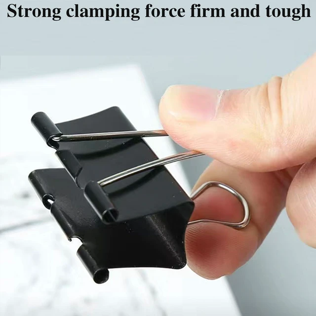 Alt view image 7 of 7 - Extra Large Binder Clips 2.4 Inch (60 Pack), Black Large Binder Clips Big paper clips Clamps for Office and Home Supplies