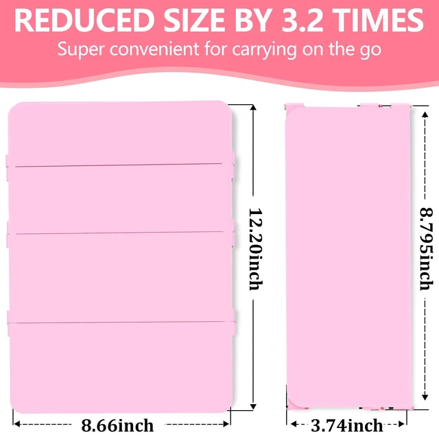 Alt view image 4 of 7 - Nursing Clipboard Foldable, 4-Fold Aluminum Pocket Size, Pink Folding Clipboard with Medical Cheat Sheets, Metal Pen Clip & Privacy Protection for Nurses, Nursing Students & Doctors