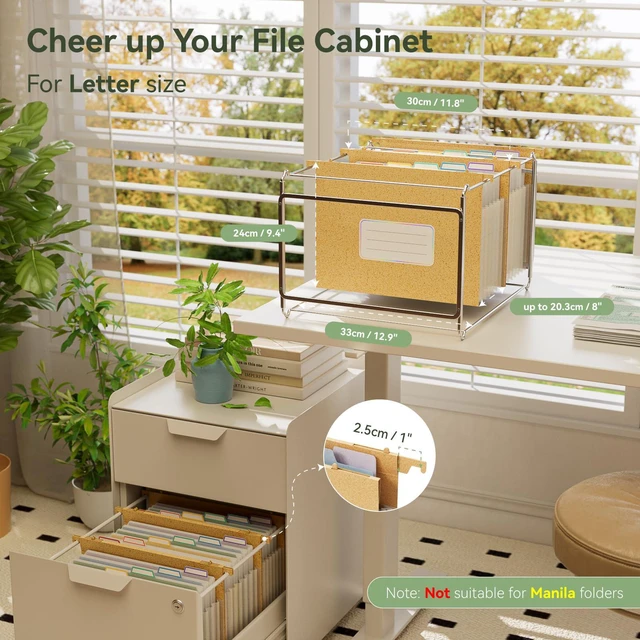 Alt view image 2 of 7 - Wheat Straw Expanding Hanging File Folders,1.2" Accordion Pockets File Organizer, Large Capacity, Letter Size for Filing Cabinet, 100% BPA Free, Return to Nature, Healthy Living- Wheat Yellow