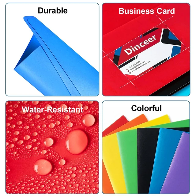 Alt view image 5 of 7 - 14 Pack Heavy Duty Plastic 2 Pocket Folders, No Prongs, Letter Size Durable Heavy Duty File Folders with Business Card Slot, 2-Pocket Folder for Schoolwork & Office,Back to School Supplies