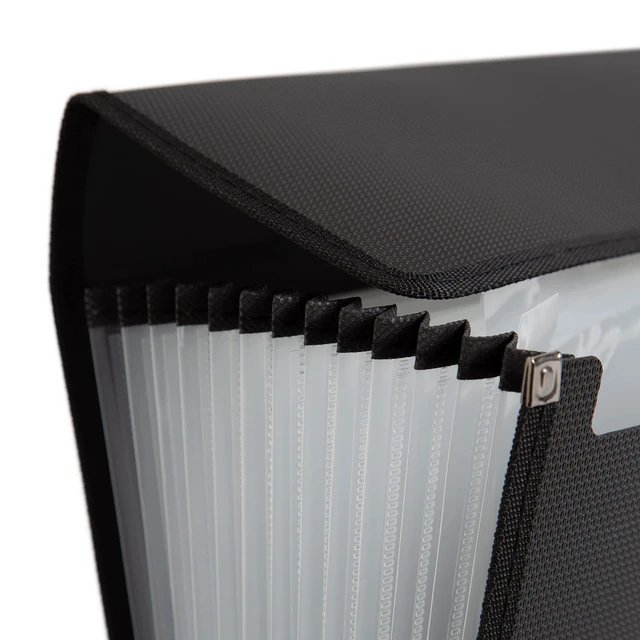 Alt view image 3 of 5 - 13-Pocket Fashion Performance Expandable File Folder (Black)