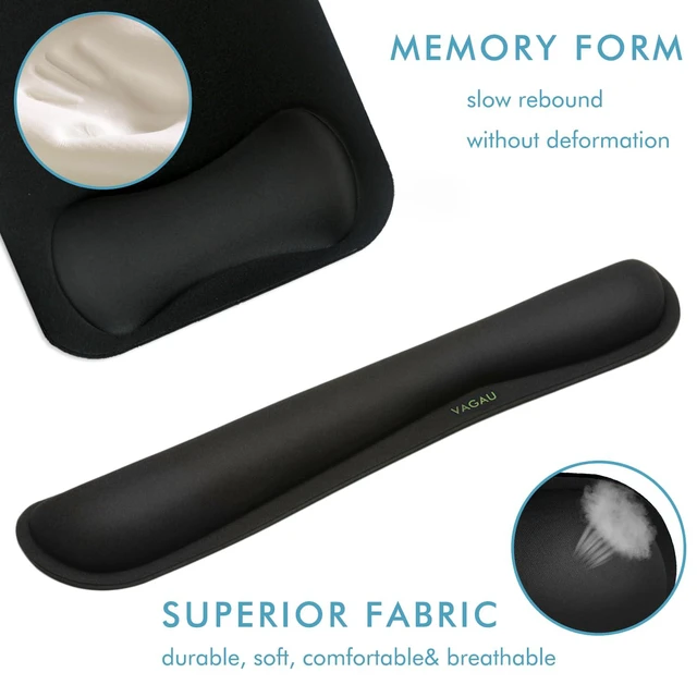 Alt view image 4 of 6 - Premium Keyboard Wrist Rest and Mouse Pad Wrist Support Ergonomic Memory Foam Set for Office, Laptop, Mac, Computer and Gaming, Comfortable Typing &Wrist Pain Relief
