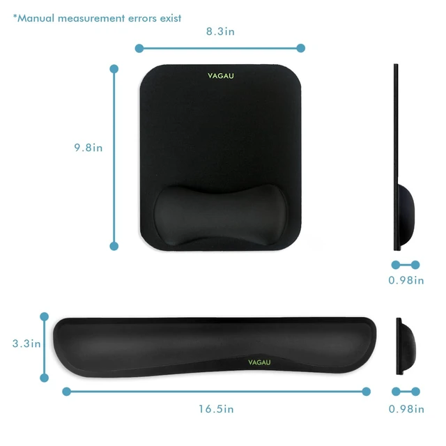Alt view image 6 of 6 - Premium Keyboard Wrist Rest and Mouse Pad Wrist Support Ergonomic Memory Foam Set for Office, Laptop, Mac, Computer and Gaming, Comfortable Typing &Wrist Pain Relief