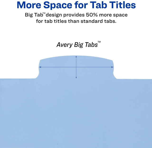 Alt view image 3 of 7 - ® Write & Erase Plastic Dividers, 8-Tab, Multicolor, 3 Sets For Organizing Reports and Presentations, Reusable Write-On Tabs, Big Tab Wider Insertable Design, Tear-Resistant Plastic