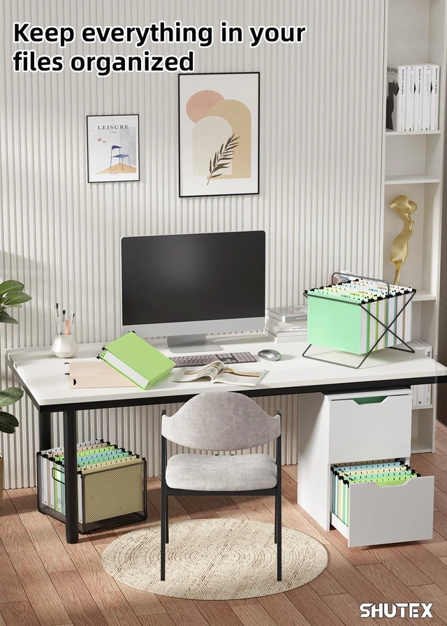 Alt view image 7 of 7 - Plastic Hanging File Folder, 12 Pack, Letter Size, Pastel Colors Extra Capacity,12 Pack Reinforced Hang Folders,Heavy Duty 2 Inch Expansion,Filing Cabinet Folder for Bulk Files/Medical Chart