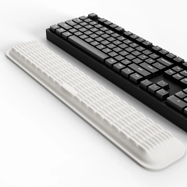 Main image of Keyboard Wrist Rest, Soft Memory Foam Wrist Support, Keyboard Hand Rest Pad for Wrist Pain Relief, Keyboard Wrist Guard for Long Hours of Work, Gaming, StudyingWhite