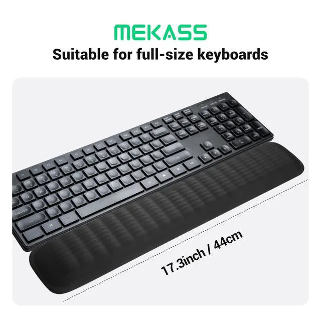 Alt view image 6 of 7 - Keyboard Wrist Rest, Soft Memory Foam Wrist Support, Keyboard Hand Rest Pad for Wrist Pain Relief, Keyboard Wrist Guard for Long Hours of Work, Gaming, StudyingWhite