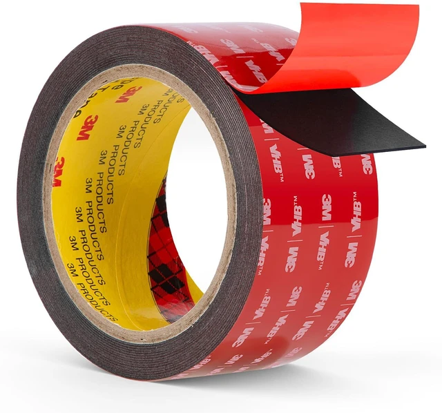 Main image of Double Sided Tape Heavy Duty 2" x 16.5 ft Mounting Tape VHB 5925 Black Strong Adhesive Waterproof for Automotive LED Strip Lights DIY Home Décor