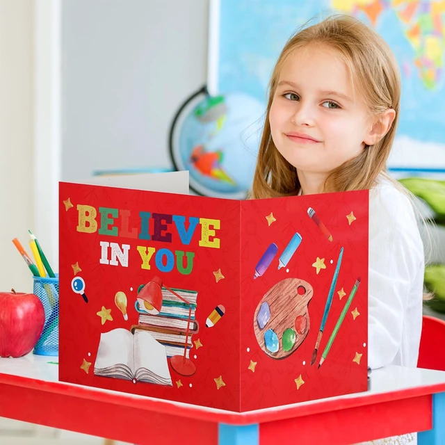 Alt view image 3 of 7 - 24 Pcs Privacy Folders for Students Testing, Encourage, Colorful Testing Dividers for Classroom, Cardboard Privacy Board, Classroom Folders Teacher Supplies, Back to School Supplies