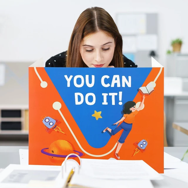 Alt view image 6 of 7 - 24 Pcs Privacy Folders for Students Testing, Encourage, Colorful Testing Dividers for Classroom, Cardboard Privacy Board, Classroom Folders Teacher Supplies, Back to School Supplies