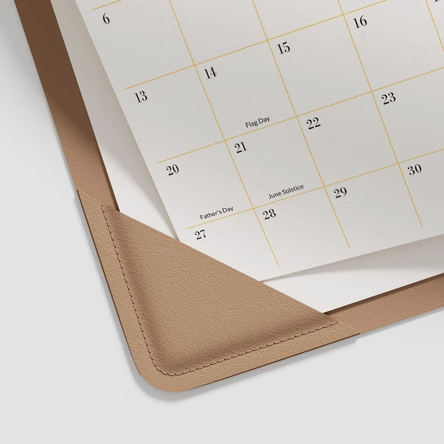 Alt view image 3 of 7 - Desk Calendar 2026-2027 with Protective Mat, Academic Desk Calendar Large Desk Pad Calendar From August 2026 to December 2027, 21x16.5 inch, Desk Blotter Calendar for Easy Organizing, Apricot