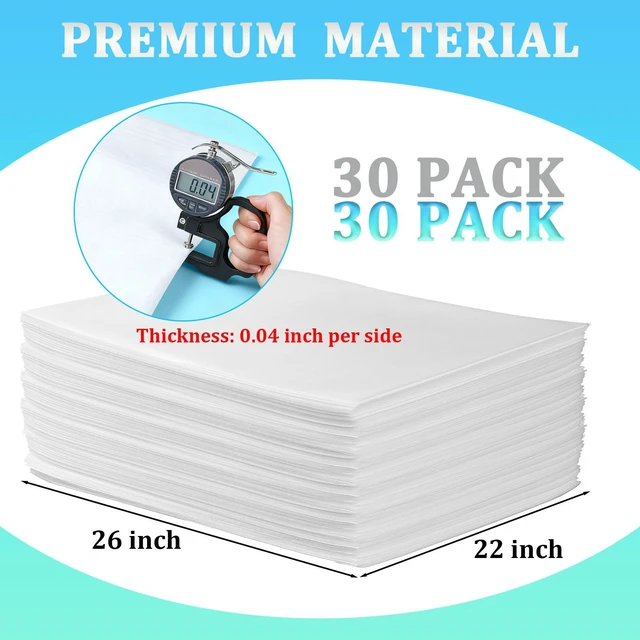 Alt view image 2 of 7 - 30 Pack Large Foam Pouches 22x26 in, Cushion Foam Wrap Pouches Plate Packing Sleeves for Moving, Storage and Packing Supplies for Dishes, Books, Photo Frames and Canvas Artwork