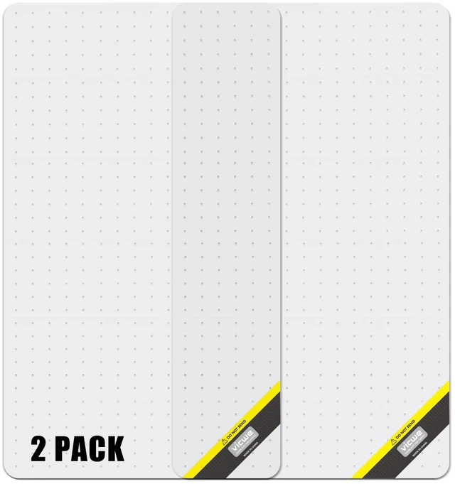 Main image of Office Chair Mat for Carpet, 32'' x 55'' Heavy Duty Desk Chair Mat 2 Pack, Hard Material, Ship Flat, Smooth Glide, Dent-Resistant, Non-Slip Studded, Carpet Protector Mat for Home Office, Clear