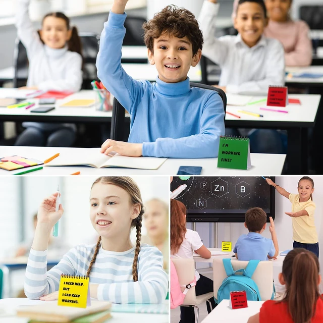 Alt view image 5 of 6 - 48 Pcs Classroom Teacher Must Haves, Behavior Management Tools I Need Help Mini Flip Chart Incentives for Kids Self Assessment Cards for Elementary School Educational Learning Activities