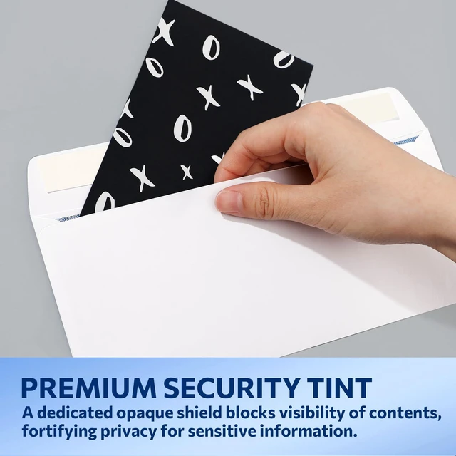Alt view image 3 of 7 - Envelopes Self Seal #10 Double Window Envelopes 500 Pack, Security Tint, Self Seal Closure, Fits Standard Business Checks, 4-1/8 x 9-1/2 Letter Envelope for Invoices & Mailings, 24LB