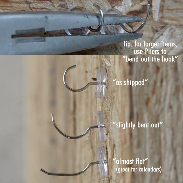 Alt view image 2 of 3 - 2-in-1 Tack with a Hook - Push Pin or Thumb Tack with Hook New Invention for Hanging 100s of Items at Home, School, Dorm or Office. Hang Christmas Lights or Halloween Decorations