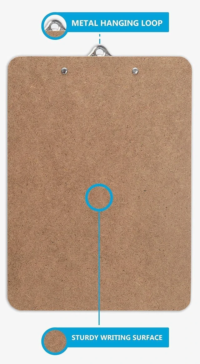 Alt view image 3 of 7 - Letter Size Clipboard with Butterfly Clip (Pack of 5) - 9'' x 12.5'' Large Wood Clipboards for Classroom, Clipboards for Kids | Hardboard for, College, Teacher & Back to School Supplies
