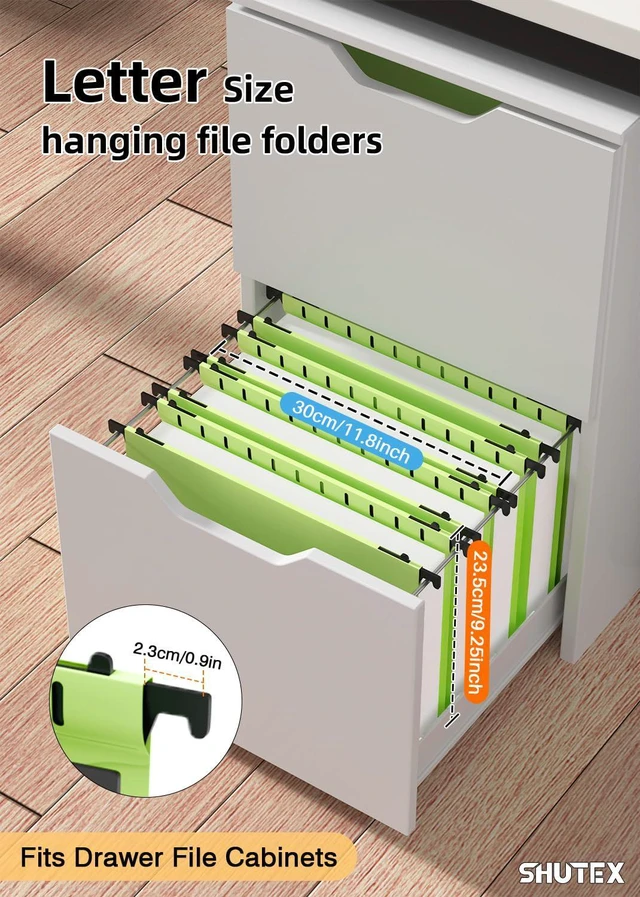 Alt view image 2 of 7 - Plastic Hanging File Folder, 12 Pack, Letter Size, Mustard Green Extra Capacity,12 Pack Reinforced Hang Folders,Heavy Duty 2 Inch Expansion,Filing Cabinet Folder for Bulk Files/Medical Chart