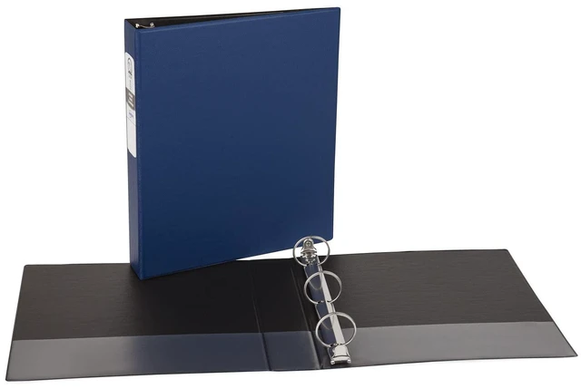 Alt view image 6 of 7 - ® Standard 3 Ring Binder, 1-1/2" Round Rings, 3 Blue Binders For School and Everyday Organization, Fully Adhered Tear-Resistant Cover, Back-Mounted Lay-Flat Rings, Interior Clear Pockets