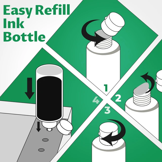 Alt view image 6 of 6 - 32XL Black Ink Bottle 31 Ink Bottle Set Compatible for HP Smart Tank Ink 8-Pack, Compatible 31 32XL Ink Bottle Set for Smart Tank 7602 6001 5101 5100 5102 7603 7301 6003 Plus 651 551 570 Printer